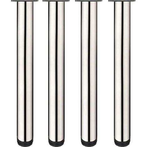 4 patas ajustables para muebles de acero inoxidable con tornillos (50 cm) (1/4)