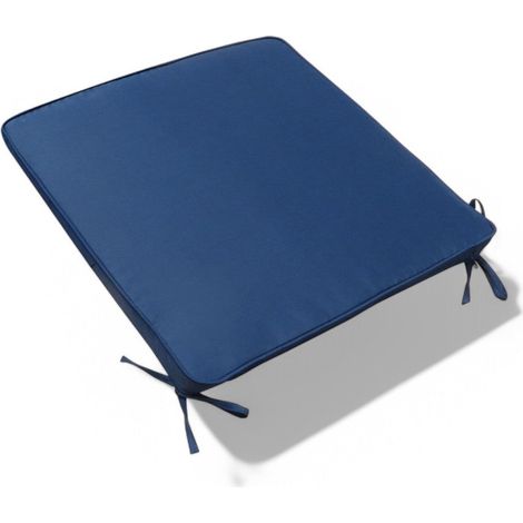 Cuscino seduta in poliestere sfoderabile large blu scuro 45x50 cm (1/2)