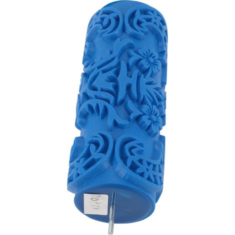 Rouleau à peinture à motifs pour décoration murale, rond, en caoutchouc réutilisable, multifonctionnel, pour meubles et armoires. (1/5)
