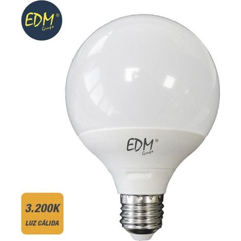 Lampadina LED Globo EDM E27 15W 1521lm 3200K Luce Calda Ø125x160mm