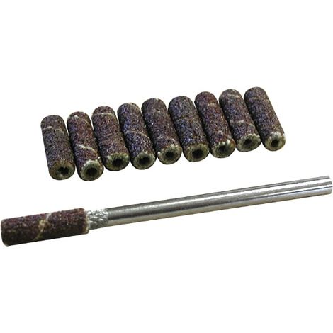 10 tambores abrasivos de alta calidad Ø 4 mm + soporte MAXICRAFT