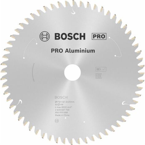 Bosch PRO Aluminium lame sans fil pour scies circulaires 173 x 1,8 x 20 mm - 2608837759