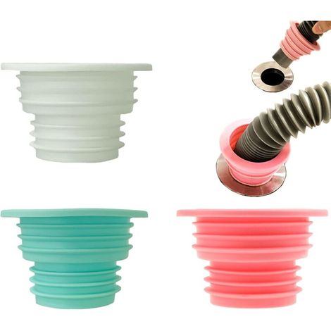 6pcs Deodorant Drain Pipe Seals, Durable TPR Sealing Pipe Plug, Sewer Sealing Pipe Connector for Bathroom, Washing Machine, Kitchen, Cleaning Tools.