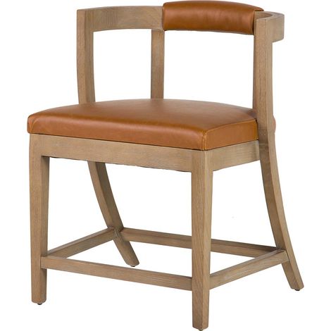 Stuhl aus braunem Eschenholz, 59 x 57 x 78 cm (1/5)