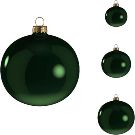 Box.36 Sfere Vetro 60Mm Green N16046 X1