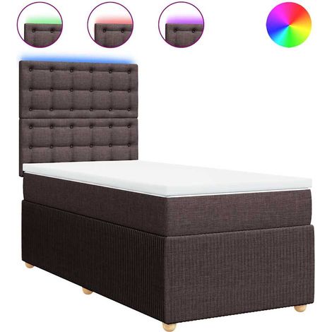 Maison Exclusive - Boxspringbett mit Matratze Dunkelbraun 80x200