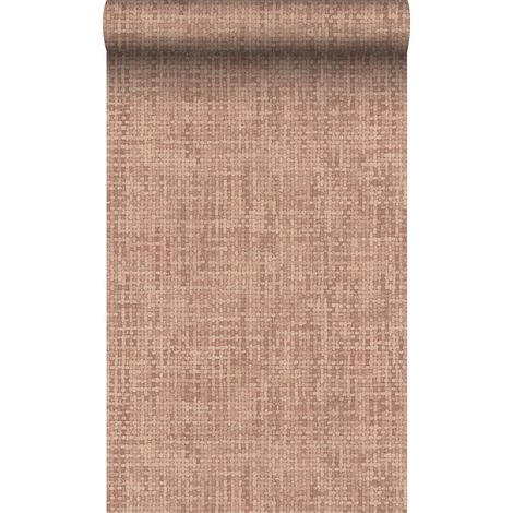papier peint lin rose terracotta - Origin Wallcoverings (1/5)