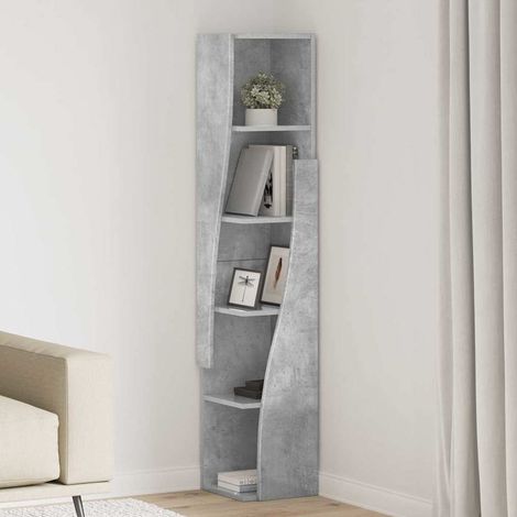 Corner Cabinet 27.5x27x140cm Engineered Wood Concrete Grey vidaXL