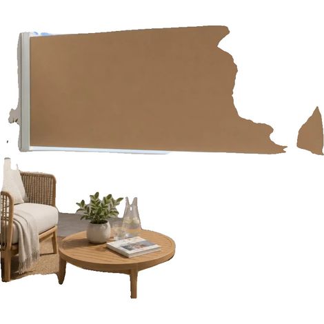 Tenda laterale retrattile, materiale in poliestere, dimensioni 300 cm x 100 cm, struttura in acciaio, peso 4,6 kg, forma rettangolare (1/5)