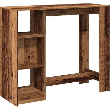 Maison Exclusive - Tavolo Bar con Ripiano Legno Antico 124x46x103,5 cm Multistrato