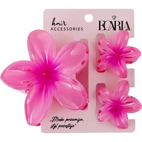 Set de pinzas para el cabello Ecarla Flower XL + 2 mini rosas SP390 (1/2)