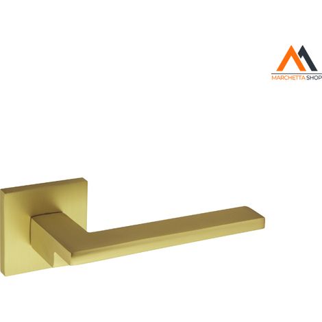 MANIGLIA ALU RED C/RB Q 50 F/CHIAVE OTTONE SATINATO