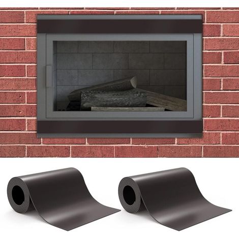 Burletes magnéticos para chimenea (paquete de 2) - Bloquean corrientes de aire y ahorran energía - 40 x 4 pulgadas - Imanes potentes (1/4)