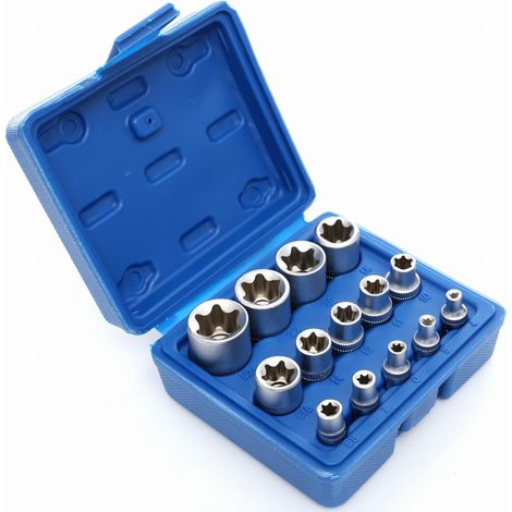 Set di 14 chiavi a bussola Torx in una pratica custodia Kraft&Dele (1/5)