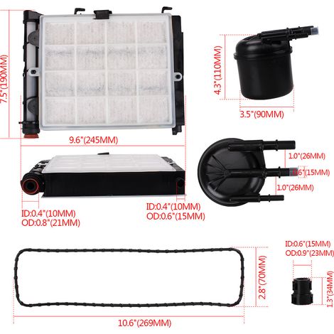 Parts for vehicle modification, fuel filter for 6.7-liter long-stroke engine FD4625 FD4624 HC3Z-9N184-B, one pack. (1/4)