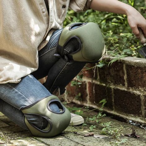 Rodilleras impermeables para el jardín, alfombras para exteriores, rodilleras para deshierbar, rodilleras protectoras elásticas hechas de material esponjoso. (1/2)