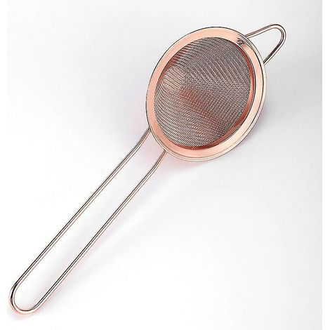 Passoire à cocktail-passoire à thé conique en acier inoxydable-outil de verrouillage pratique 8,5 cm (1 pièce, or rose) (1/4)