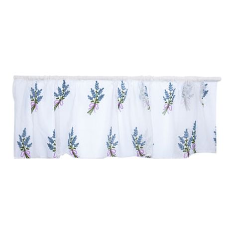 Haofy Curtain de la Cuisine Rideau en Polyester Respirant, Doux et Résistant à l'usure, Broderie d'armoire, Conception Simpliste pour la Cuisine, Blue Purple Short (Broderie de Bouquet Bleu) (1/5)