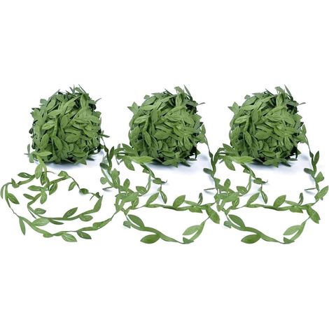 Vignes Artificielles 60M Vignes Artificielles Ruban Feuille,Ruban De Verte Guirlande De Feuilles De Vigne pour DIY Décorer Le Jardin de Mariage,Fête de Mariage