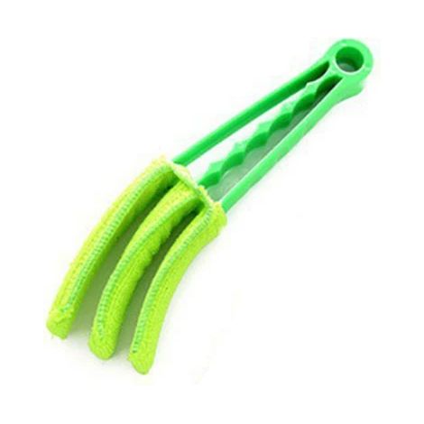Microfibre Amovible Lavable Brosse De Nettoyage Pince Ménage Duster Fenêtre Feuilles Stores Nettoyant Brosses Outil vert (1/3)