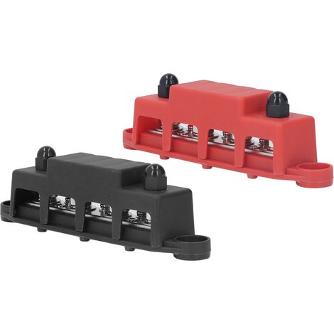 Set aus 2 M8-Stromverteilerblöcken, 4-polige Sammelschiene, 48 V DC, 250 A für Auto und Boot (1/5)