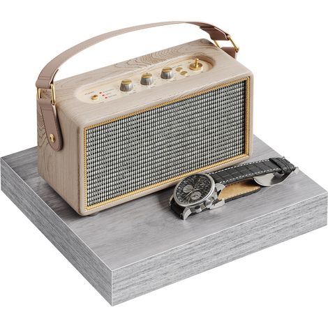 WOLTU 1x Wandregal Wandboard Schweberegal Bücherregal Hängeregal für Büro Wohnzimmer Schlafzimmer Küche, 25x22.9x3.8cm, Grau Eiche
