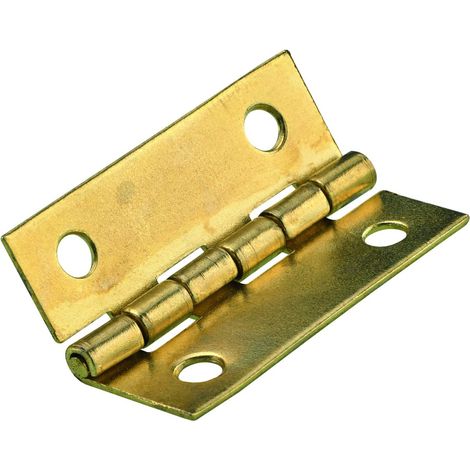 Hettich Schmales Scharnier Stahl, vermessingt, 30 x 20 mm Topfscharnier