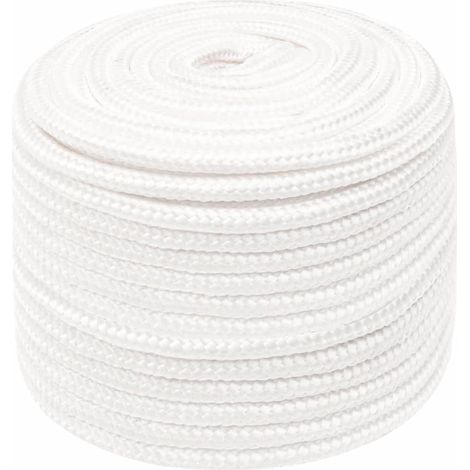 Corde de bateau, Corde de Chanvre, pour la Décoration, le Bricolage, le Jardinage Blanc complet 12 mm 250 m Polypropylène OIB9774E (1/5)