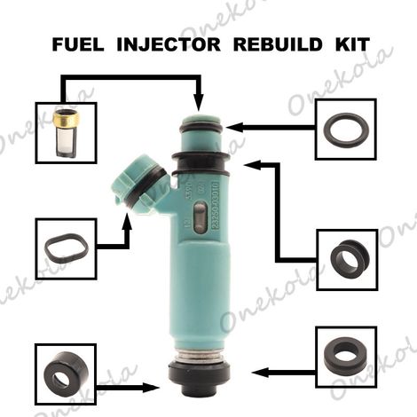 Fuel injector repair kit, sealing gasket, filter 23250-03010, suitable for Toyota Camry SXV20. (1/2)