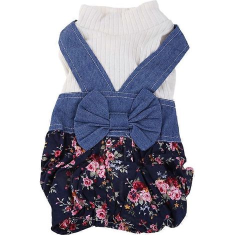 Voici une proposition de titre en français (caractères ≤ 190) :
Salopette jean décontractée pour petit chien avec nœud, robe florale pour chien de taille L, tenue élégante pour animal, cadeau maison (1/4)