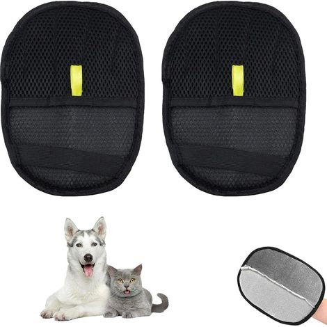 Stück Katzenhaarentfernungshandschuhe, doppelseitige Tierhaarbürste, wiederverwendbare Tierhaarbürste zum Waschen, Entwirren und Kämmen, Katzenhaarentfernungshandschuhe für Sofamöbel, Teppiche, Autosi (1/3)