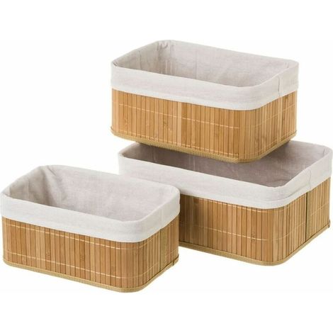 Lot de 3 boites de rangement en bambou (1/3)