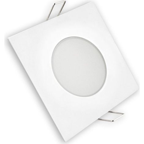 Anneau fixe led ip65 matel carré blanc 5w froid