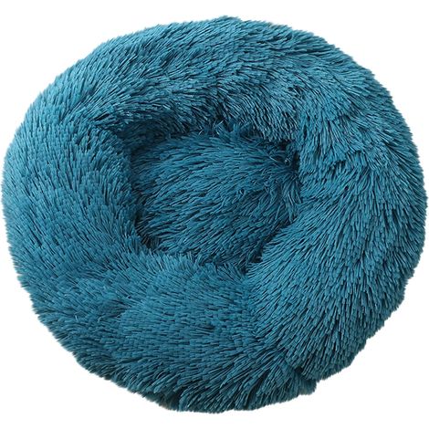 Lit Pour Chien - Lit Ronde Anti-Anxiété Avec Bord Relevé - Pour Chiens Petits Moyens Et Grands - Lavable En Machine - 1 Pièce (1/4)