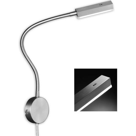 Applique murale avec bras flexible liseuse mobile Lampe de lit LED à intensité variable L 59cm (1/5)