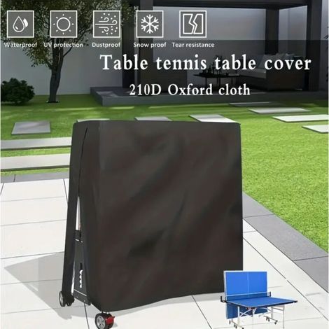 Lntyq Housse de Table de Ping-Pong Extérieure Revêtement PVC Ouvertures de Ventilation - Bâche Imperméable Pour Tennis de Table, Résistante aux UV et aux Intempéries – 185x165x70 cm (1/5)