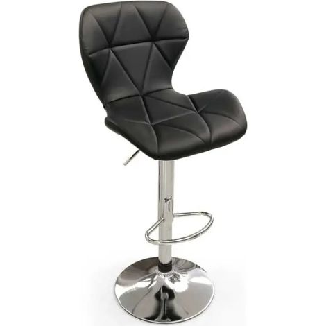 Set aus 2 schwarzen Barhockern, 49x78-108 cm, höhenverstellbar