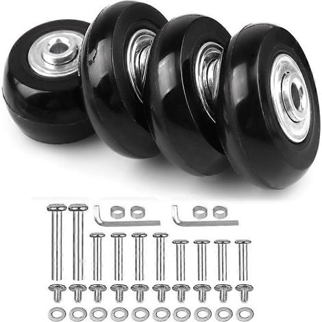 roulettes de rechange pour valise, roulettes pivotantes, roulements, kit de réparation, roulettes de rechange 60 mm x 18 mm (1/5)