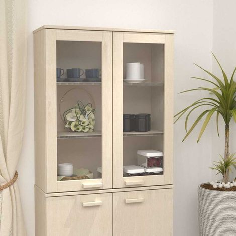 vidaXL Aparador superior HAMAR pino macizo marrón miel 85x35x100 cm (1/5)