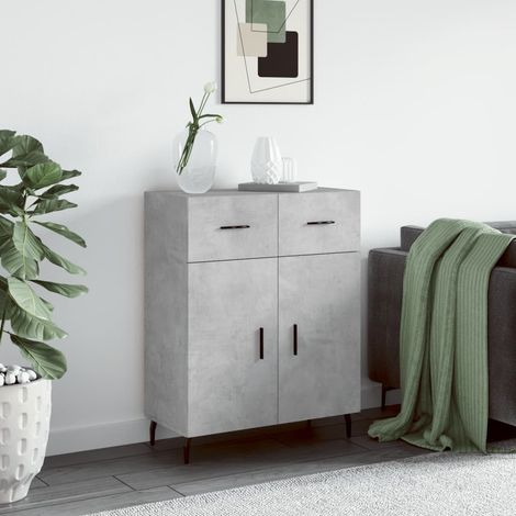 Sideboard Concrete Grey 69.5x34x90 cm Engineered Wood vidaXL (1/5)
