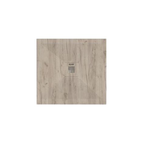 ONDEE - Plato de ducha NATURO - Recortable  - Resina - Madera - Extra-plano - 90x90cm