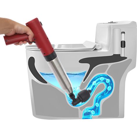 Electric Toilet Plunger Built-in Electric Air pump With 3 Replace Plunger Heads (1/5)