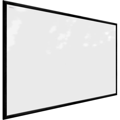 Tableau Blanc Magnétique Effaçable à Sec avec Cadre en Bois Noir 90x60cm