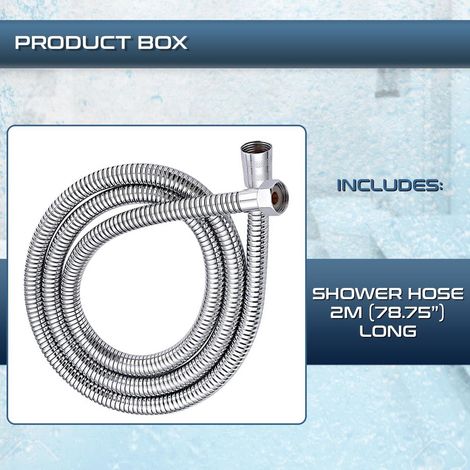 Connecteur en acier inoxydable de 2 m pour l'installation et l'entretien des accessoires de salle de bains, adapté au montage et à la réparation sanitaire.-AquaForge (1/5)