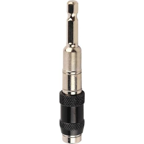 Porte-embout hexagonal multi-angles, rallonge universelle pour outils manuels 1/4 po (noir et argent) (1/5)