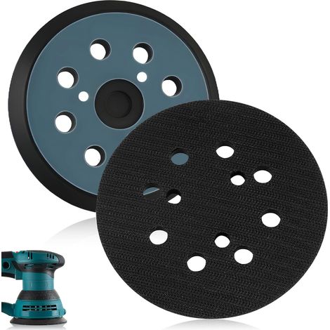 Plateau de Ponçage 125mm - 1 Pièce - PU Résistant - 8 Trous d'Aspiration - Pour Ponceuse Excentrique Makita DeWalt (1/5)