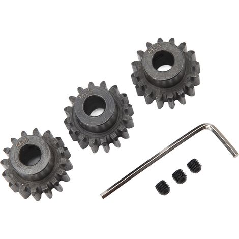 Kit de 3 engrenages pour voiture RC, alésage intérieur de 8 mm, pignon moteur en acier 18T, compatible avec les modèles réduits 1/5, 1/8 et 1/10.