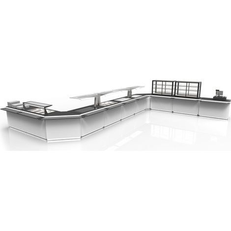 Base de Buffet Chaud Cuve en Verre - 1300x600 mm - Sayl (1/3)