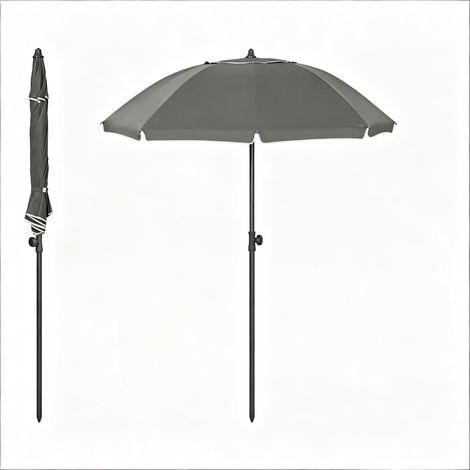 Parasol de plage pliable, parasol de jardin, parasol d'extérieur, parasol de plage rond (parasols uniquement) (1/5)