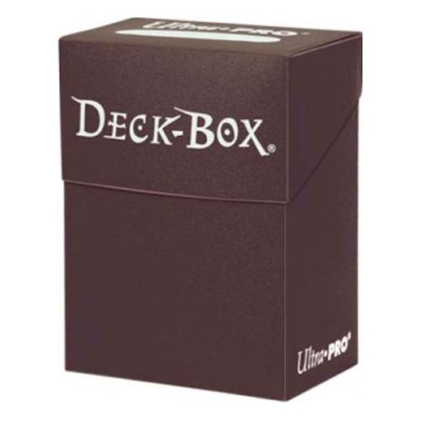 Caja para cartas Ultra Pro: Caja para mazos de cartas sólida de color marrón